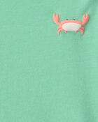 Baby Boy Crab Graphic Tee - Green, image 3 of 4 slides