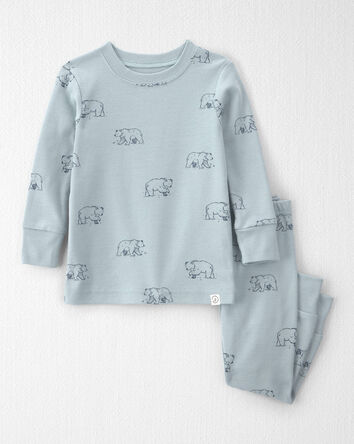 B&eacute;b&eacute; - Pyjama 2 pi&egrave;ces en coton biologique &agrave; motif Ours de No&euml;l, 