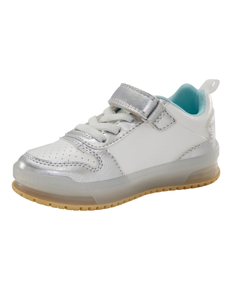 Tout-petit Espadrilles métalliques à lumières - Argent/Turquoise, image 8 sur 8 diapositives