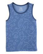 Toddler Sea Animals Graphic Tank - Blue, image 1 of 3 slides
