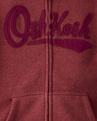 Kid OshKosh Logo Zip Jacket - Red, image 2 of 3 slides