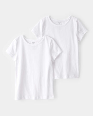 Girls 2-Pack Cotton Undershirts, 