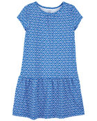 Kid Geo Print Cotton Dress, image 1 of 4 slides