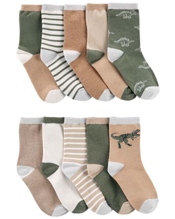 10-Pack Dinosaur Socks, 