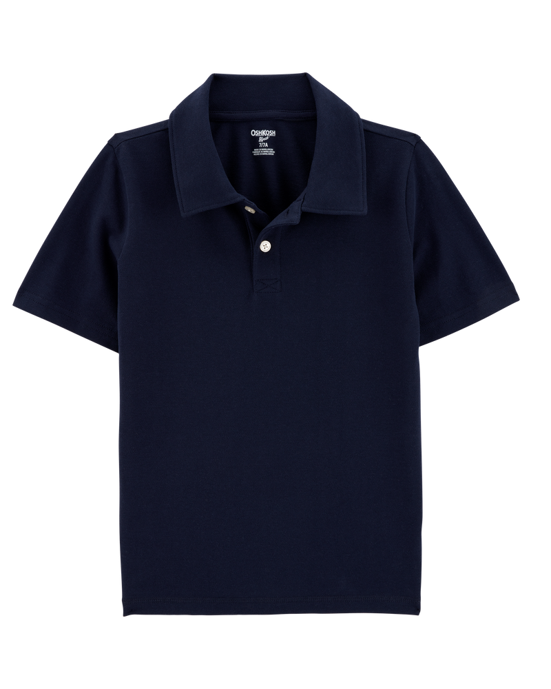 Kid Pique Uniform Polo Shirt - Navy, image 1 of 3 slides