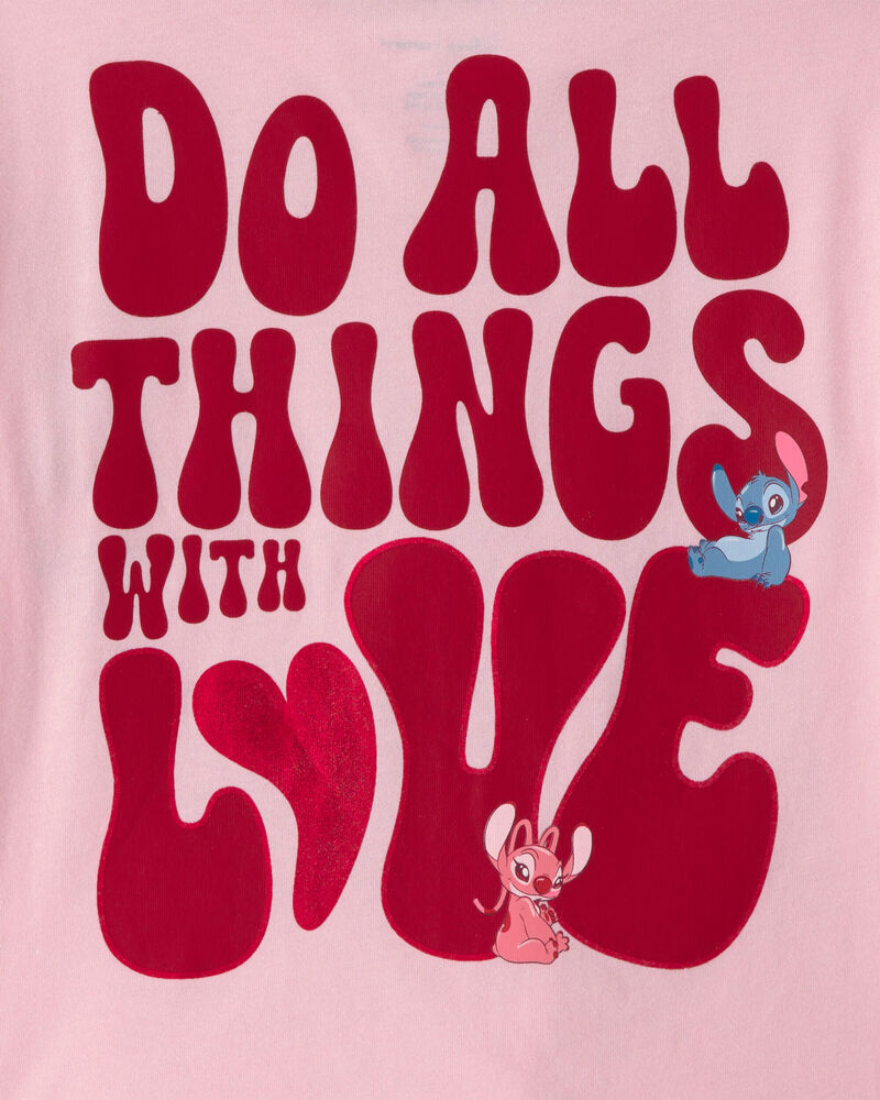 Filles - Haut &laquo;Sweet Hearts Club&raquo; Disney&copy; Lilo & Stitch de la Saint-Valentin &ndash; Rose, image 4 sur 4 diapositives