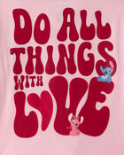 Filles - Haut &laquo;Sweet Hearts Club&raquo; Disney&copy; Lilo & Stitch de la Saint-Valentin &ndash; Rose, image 4 sur 4 diapositives