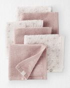 Baby Girl 6-Pack Organic Cotton Washcloths, image 1 of 4 slides