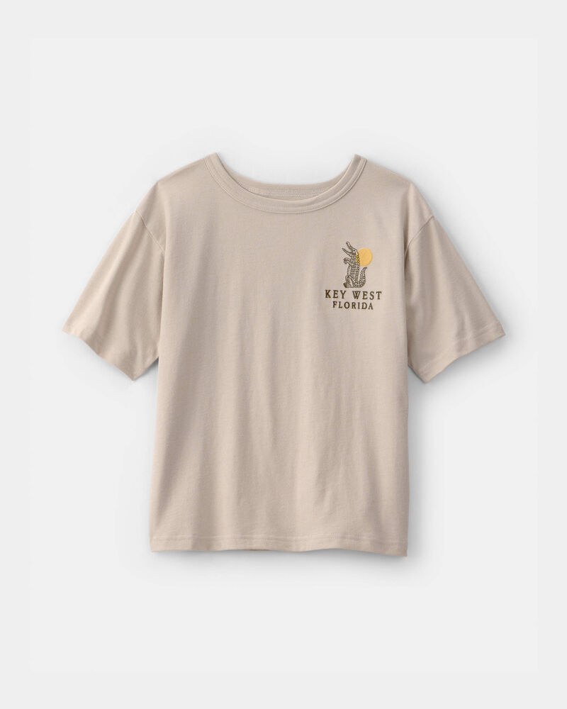 Gar&ccedil;ons - T-shirts &agrave; imprim&eacute; Key West - Beige, image 1 sur 4 diapositives