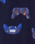 Kid 1-Piece Gamer Fleece Footie Pyjamas, image 2 of 3 slides
