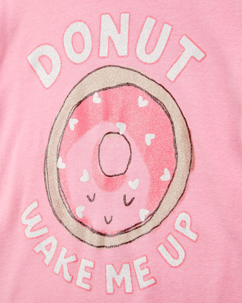 Girls 4-Piece Donut Wake Me Up 100% Snug Fit Cotton Pyjamas, image 2 of 5 slides