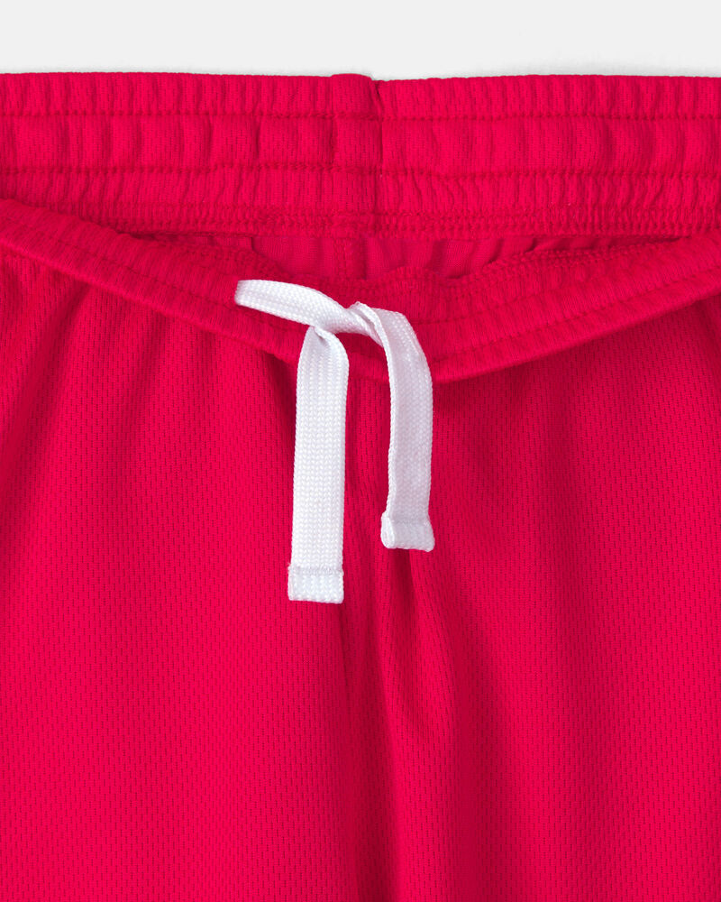 Kid Umbro Canada Mesh Soccer Shorts - Red/White/Black, image 6 of 7 slides