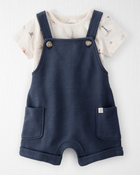 Baby 2-Piece Organic Cotton Shortall Set, image 1 of 6 slides