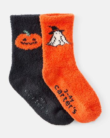 Tout-petit 2 paires de chaussettes d'Halloween en chenille, 
