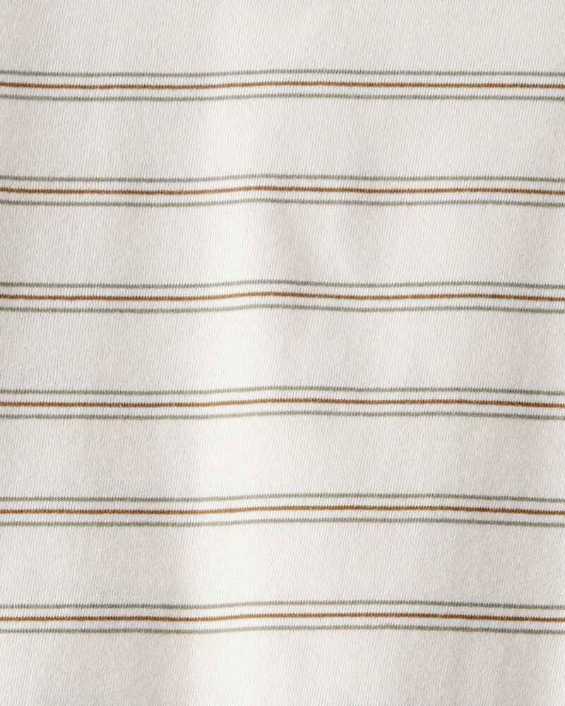 Toddler Boy Striped Long-Sleeve Tee - Ivory, image 2 of 3 slides