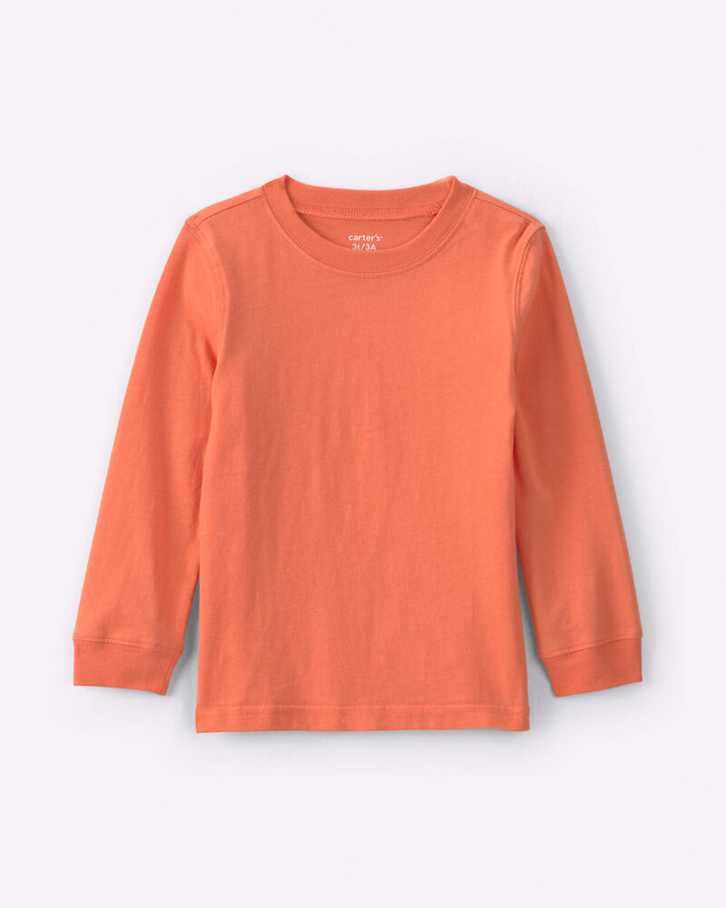 Toddler Long-Sleeve T-shirt - Orange, image 1 of 3 slides
