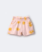 Tout-petit fille - Short ample avec poches &agrave; imprim&eacute; Rayon de soleil - Rose, image 2 sur 7 diapositives
