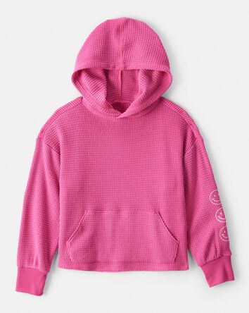 Girls Thermal Hooded Top - Pink, 