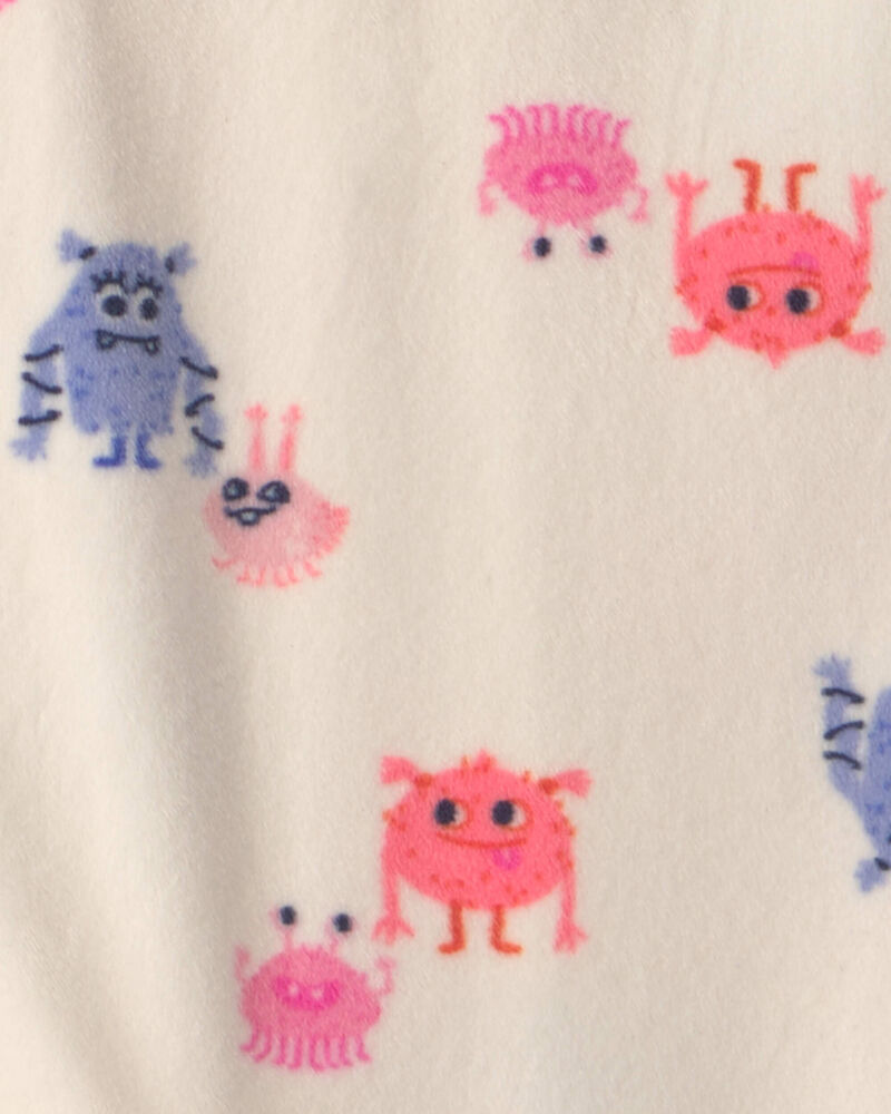Toute-petit fille - Pyjama ajust&eacute; 1 pi&egrave;ce &agrave; pieds en DreamPlush &agrave; motif monstre &ndash; Cr&egrave;me, image 3 sur 4 diapositives