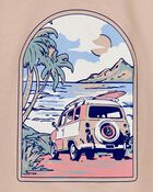 Kid Beach Short-Sleeve Graphic Tee - Tan, image 2 of 3 slides