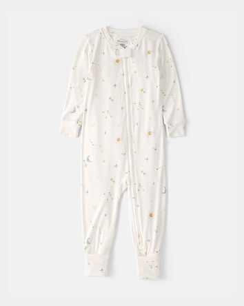 Pyjama 3 Pièces Carter's Fille 4T - Motif Papillon Floral Jaune Et Rose, Neuf Avec Étiquettes