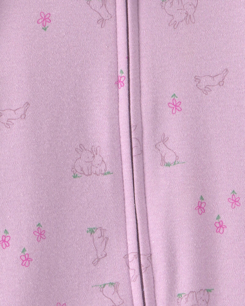 B&eacute;b&eacute; fille - Grenouill&egrave;re ajust&eacute;e &agrave; motif de lapin - Mauve, image 3 sur 4 diapositives