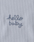 Baby 3-Pack Whale Bibs - Blue/Ivory, image 3 of 4 slides