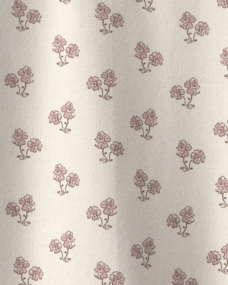 Baby Girl Organic Cotton French Terry Jumpsuit in Floral, image 4 of 5 slides