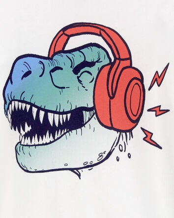 Toddler Music Dino Long-Sleeve Graphic Tee, 