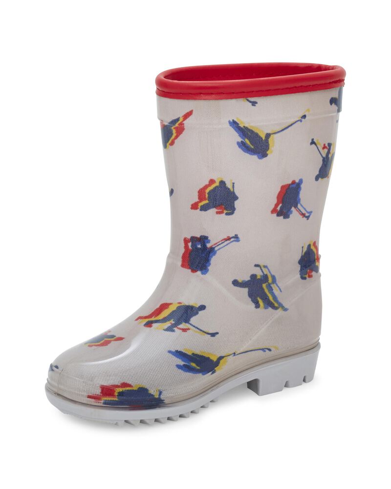 Toddler Hockey Print Rain Boots, image 5 of 6 slides