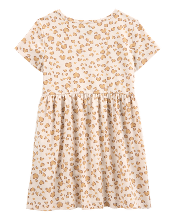 Toddler Cheetah Animal Print Short-Sleeve Dress, 