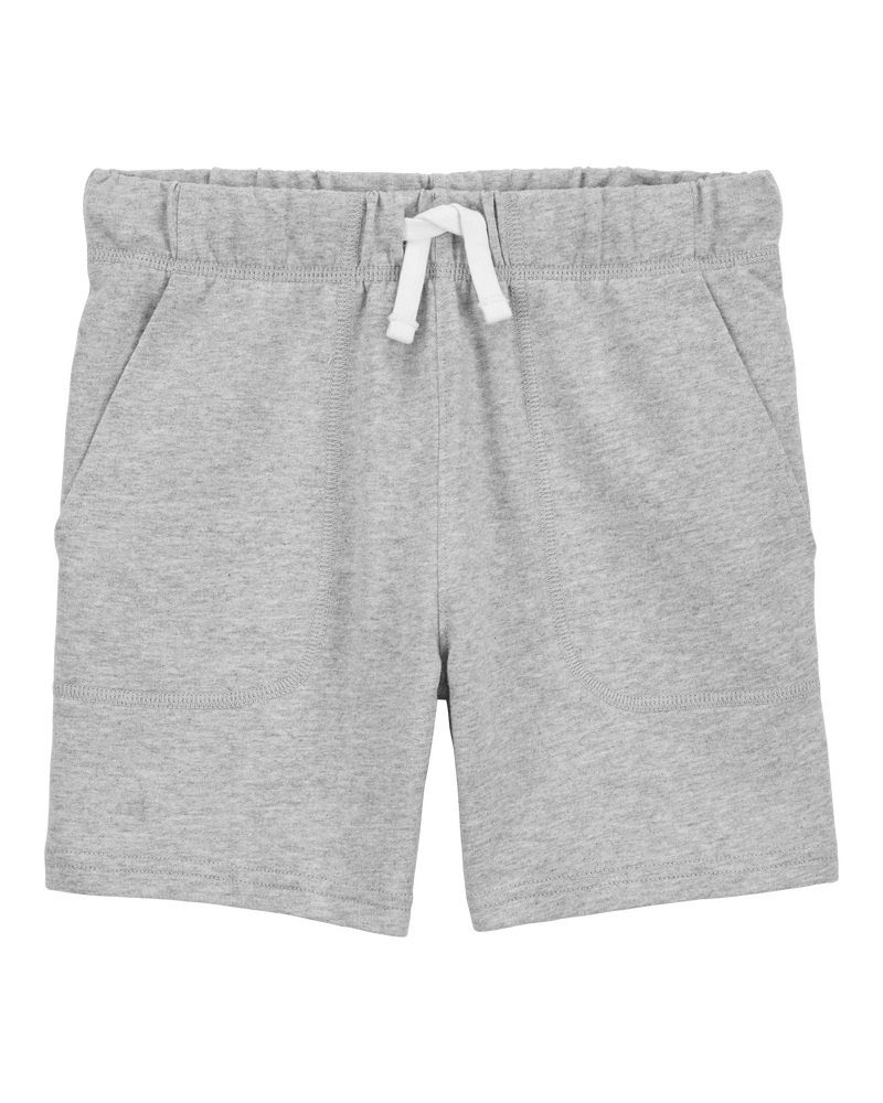 Grey Kid Pull On Cotton Shorts Carter s Oshkosh Canada