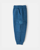 B&eacute;b&eacute; gar&ccedil;on - Pantalon de jogging avec poches cargo en jersey bouclette - Bleu, image 3 sur 4 diapositives