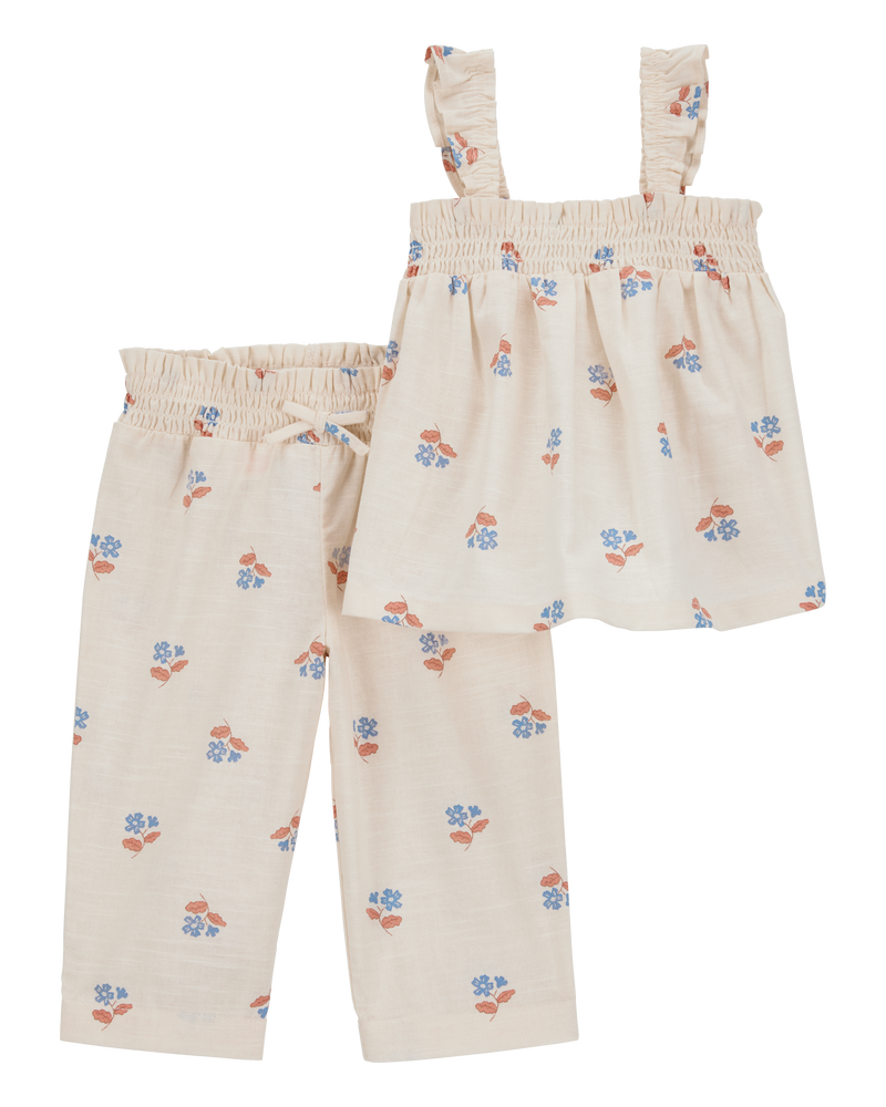 Baby Girl 2-Piece Floral Tank & Pant Set, image 1 of 3 slides