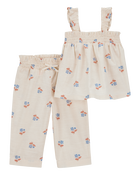Baby Girl 2-Piece Floral Tank & Pant Set, image 1 of 3 slides