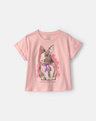 Girls Bunny Graphic Tee - Pink, image 1 of 4 slides
