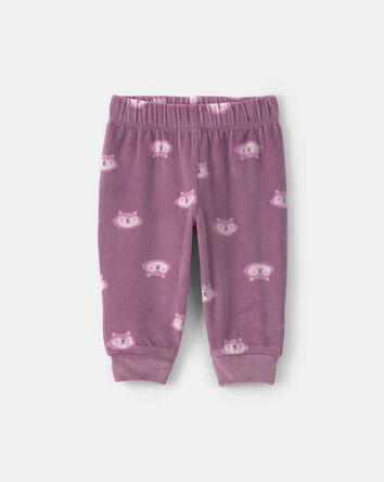 B&eacute;b&eacute; fille - Ensemble 3 pi&egrave;ces haut manches longues et pantalon &agrave; motif renard &ndash; Mauve, 