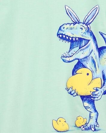 Toddler Dinosaur Cotton Blend Short-Sleeve Tee - Green, 