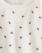 Toddler Girl 2-Piece Organic Cotton Velour Set in Wild Rose Print, image 4 of 5 slides