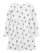 Kid Christmas Tree Jersey Dress, image 2 of 4 slides