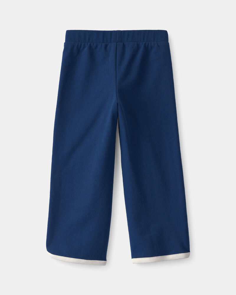 Toddler Girl French Terry Wide-Leg Pants - Blue, image 2 of 5 slides