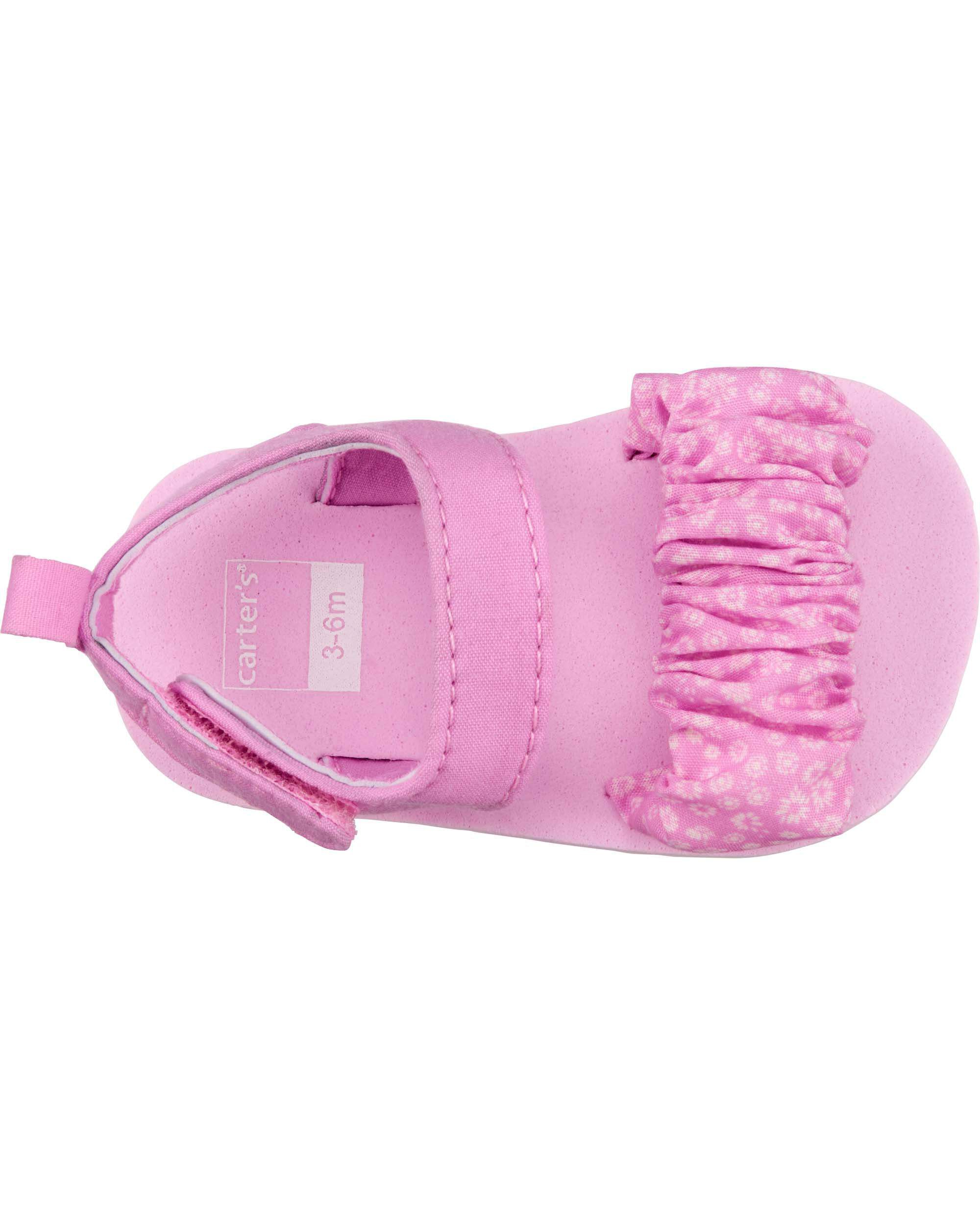 Pink Baby Scrunch Strappy Sandals | Carter's Oshkosh Canada