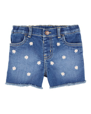 Toddler Iconic Denim Short: Daisy Print, 