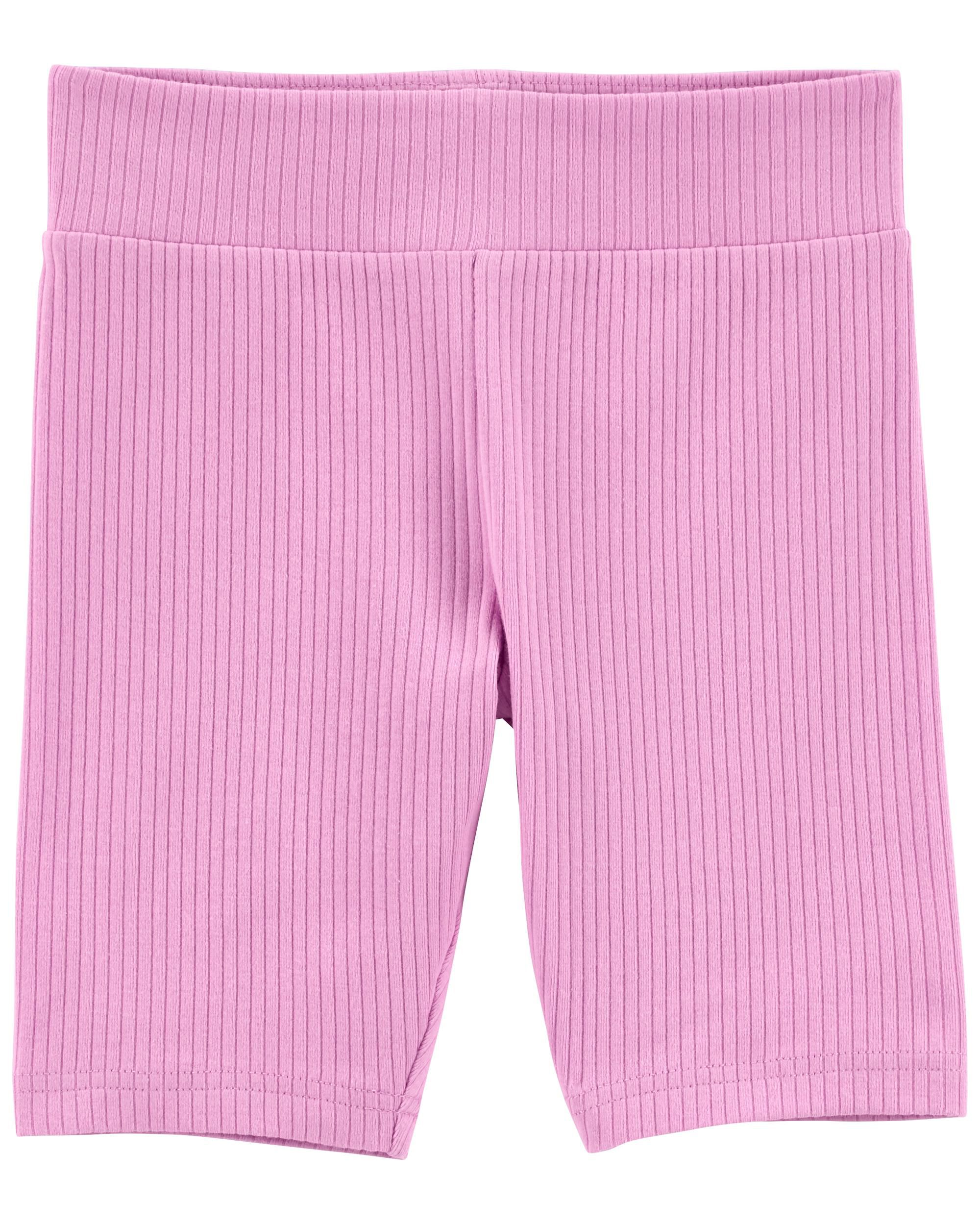 Pink Ribbed High Rise Biker Shorts Carter s Oshkosh Canada