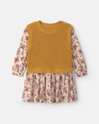 Baby Girl 2-Piece Floral Long-Sleeve Dress Set, image 1 of 5 slides