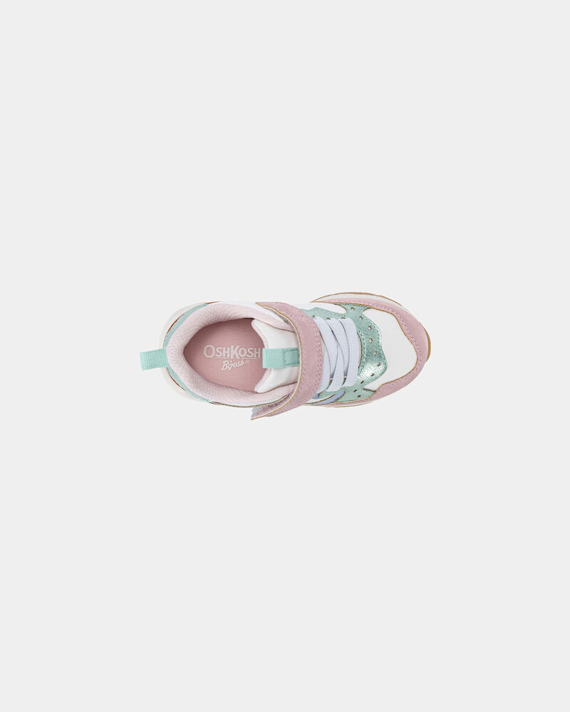 Toddler Girl Colour Block Athletic Shoes- Pink/White, image 10 of 12 slides