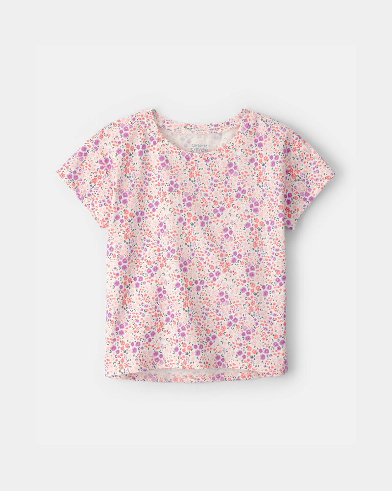 Girls Floral Top - Pink, image 1 of 3 slides