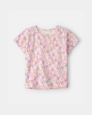 Filles - Haut &agrave; motif floral - Rose, 