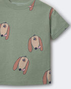 Tout-petit - T-shirt d&eacute;contract&eacute; &agrave; imprim&eacute; chien - Vert, image 4 sur 6 diapositives