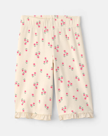 B&eacute;b&eacute; fille - Ensemble 2 pi&egrave;ces haut manches courtes et pantalon - Cr&egrave;me, 
